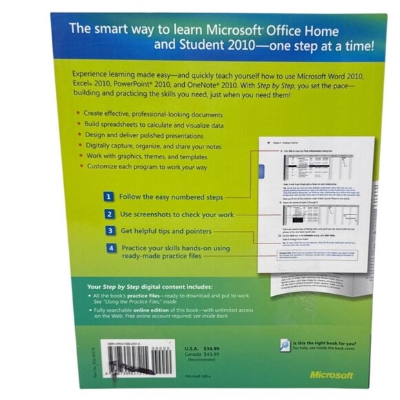 Microsoft Office Home And Student 2010 Step By Step Learning Guide With Digital - Picture 4 of 4